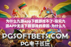为什么九游app下载游戏不了-探究九游APP无法下载游戏的原因-为什么九游app下载游戏不了